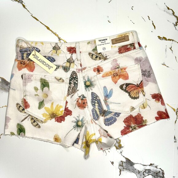 Blank NYC Flowers & Butterfly Jean Shorts, Size 27 - Picture 6 of 8